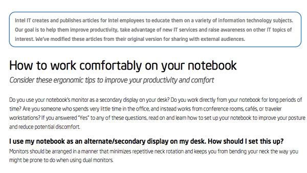 IT Best Practices: How to work more comfortably on your notebook